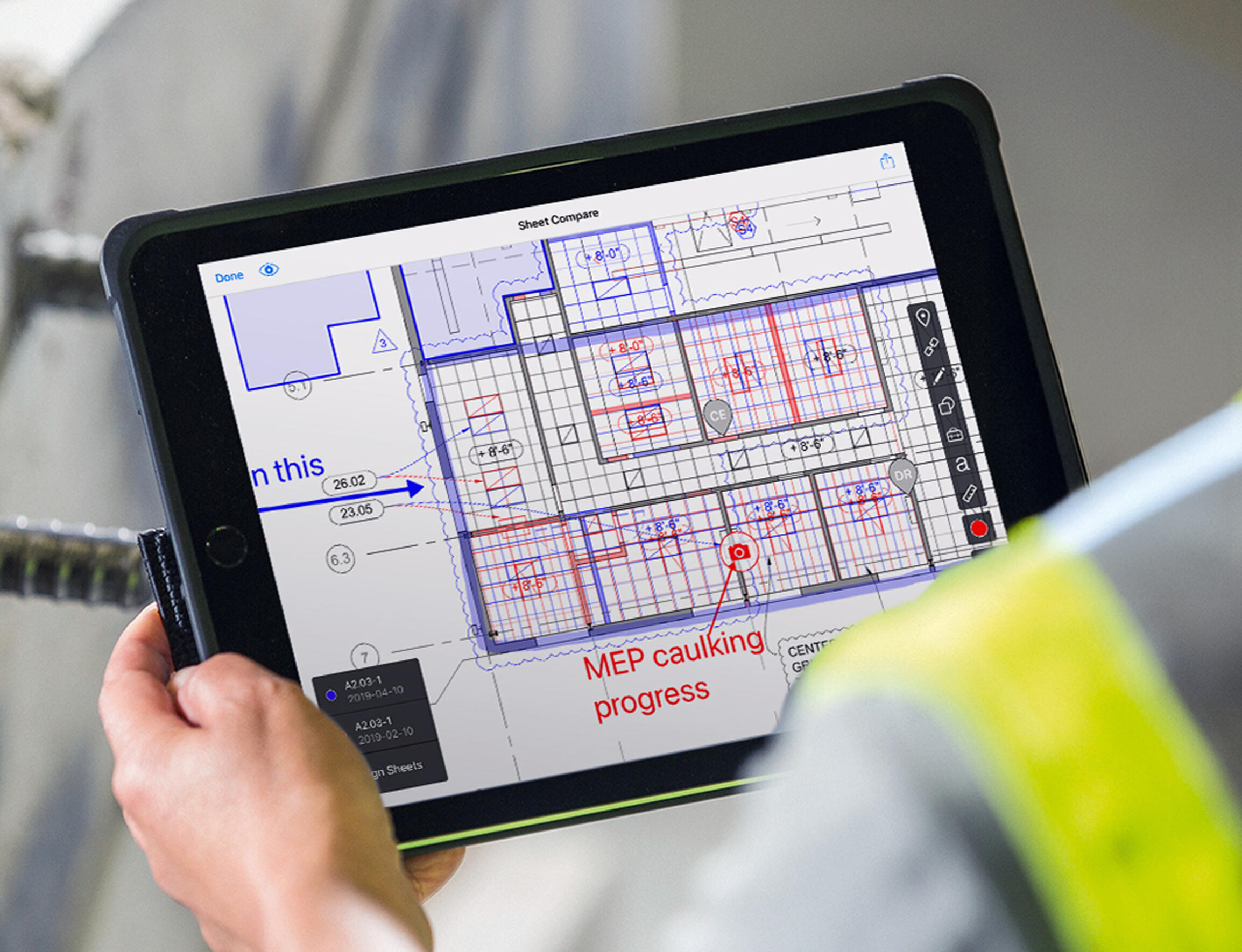 Sheet comparison on iPad